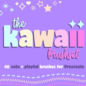 Procreate Brushes | Procreate Stamps, Kawaii Brushset, Cute Procreate Brushes, Procreate Brush Bundle, Procreate Brushes Anime