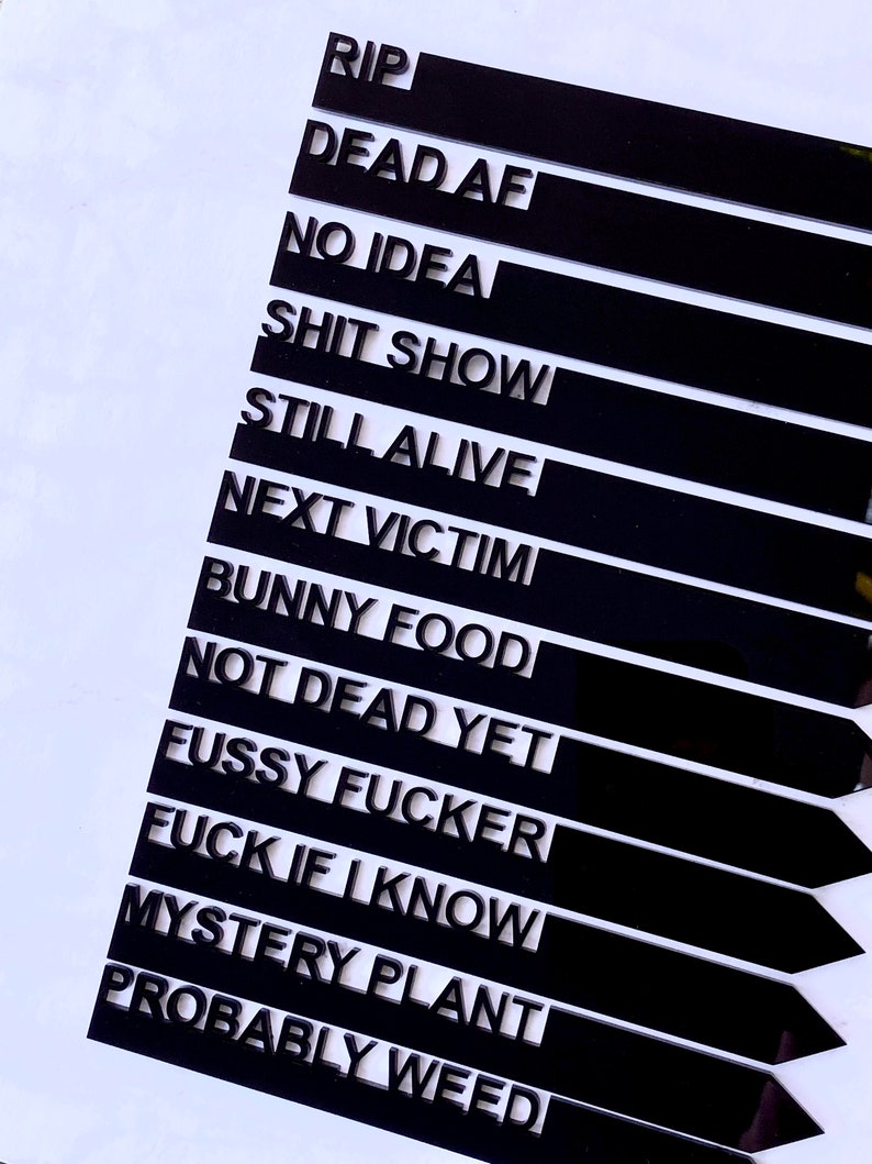 Funny Garden Stakes for Brown Thumb Gardeners Laser Cut image 0