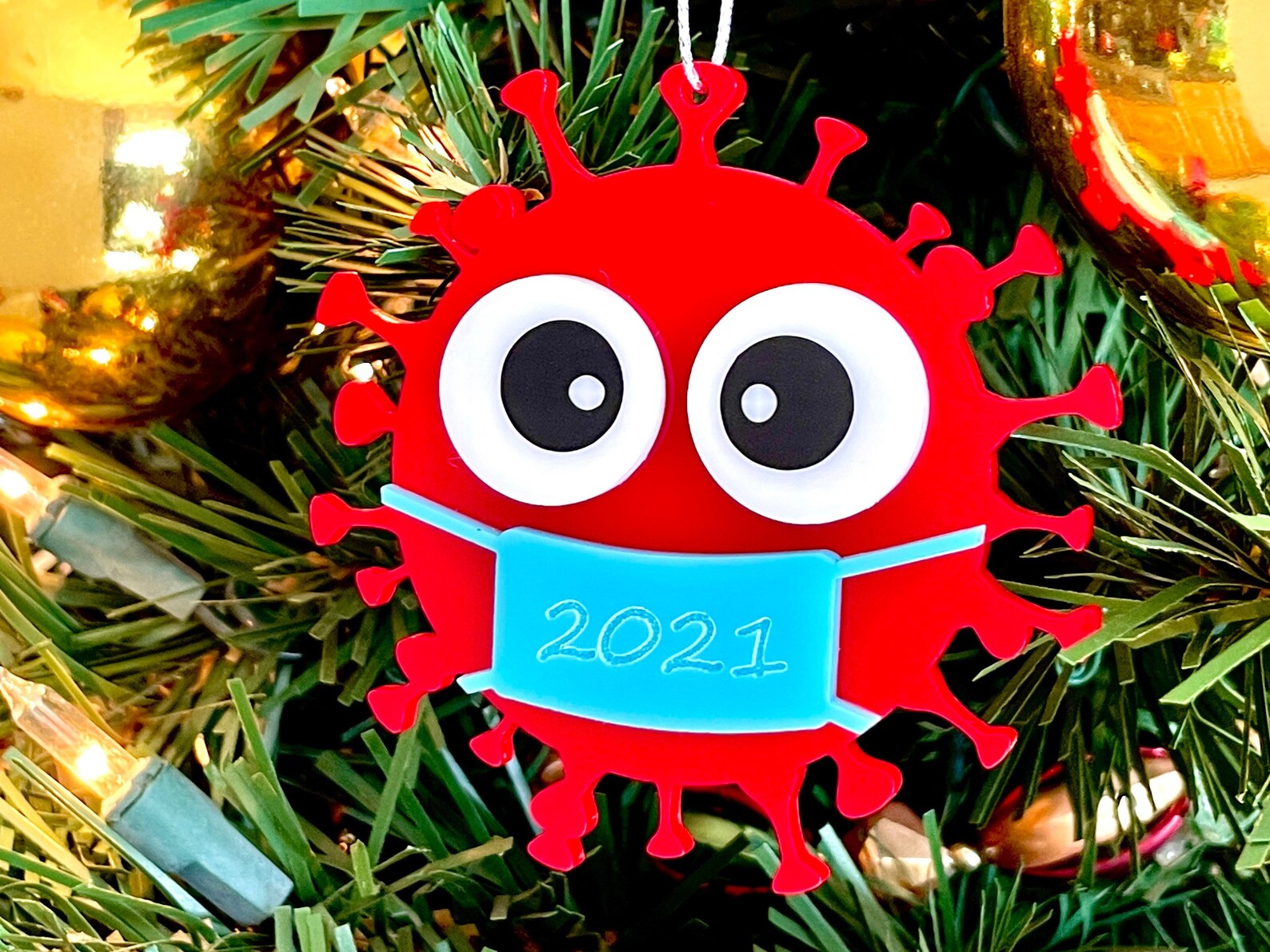 COVID-themed Christmas ornament