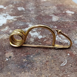 BRASS-Celtic La Tène I fibula &quot;Marzabotto&quot;. 2.63&quot;
