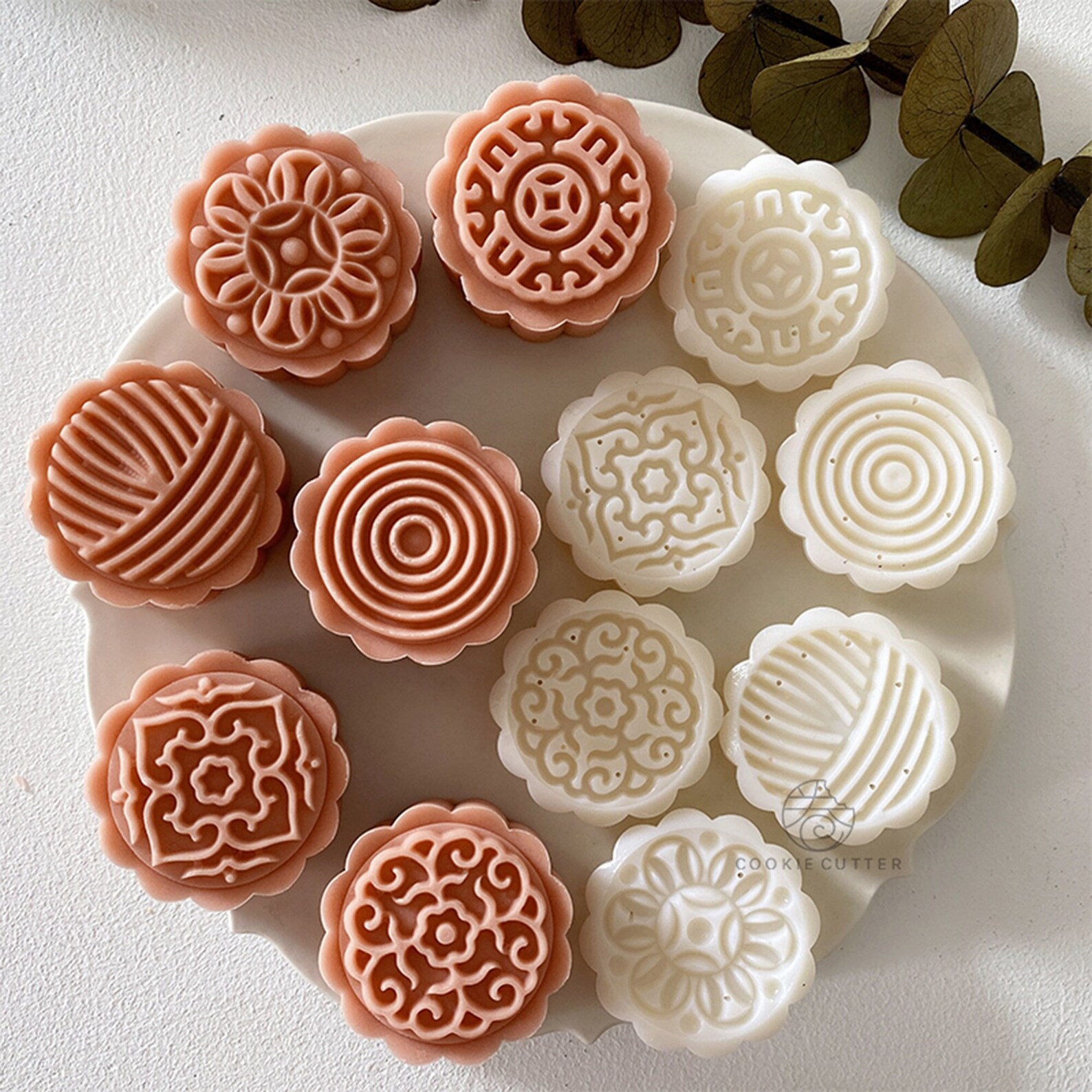 6pcs/set Vintage Flower Moon Cake Mold Cookie Stamps Mold Etsy