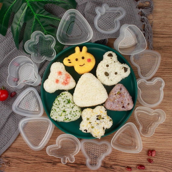 Molde de bola de arroz Onigiri japonés, fabricación de bento y almuerzos  escolares, herramientas para hornear molde Savarin Bakeware pastel de  bricolaje, moldes para hornear, gits de cumpleaños -  España