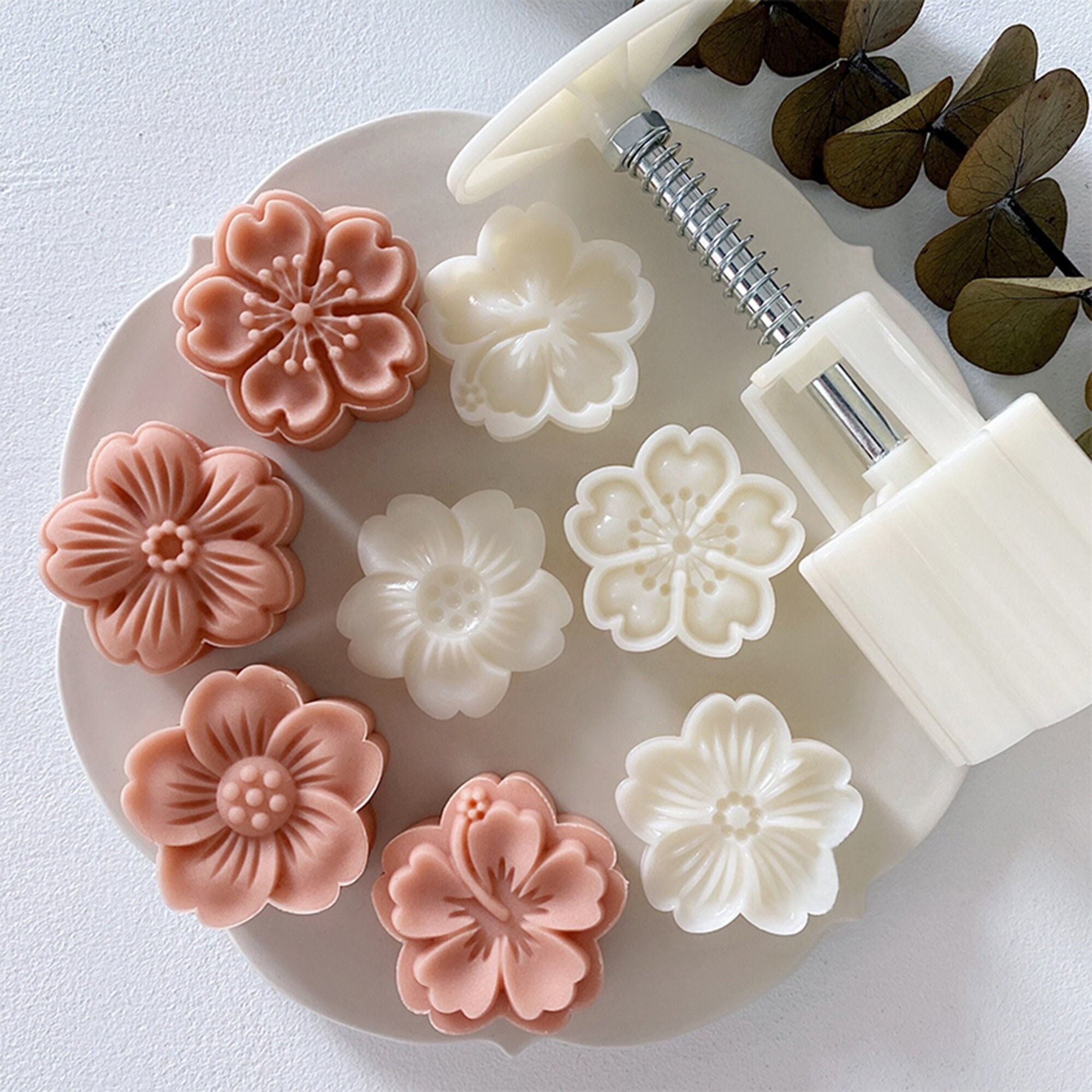 Cherry Blossom Mooncake Press Mold Cookie Stamps Moon Cake Makers Decors  Tool