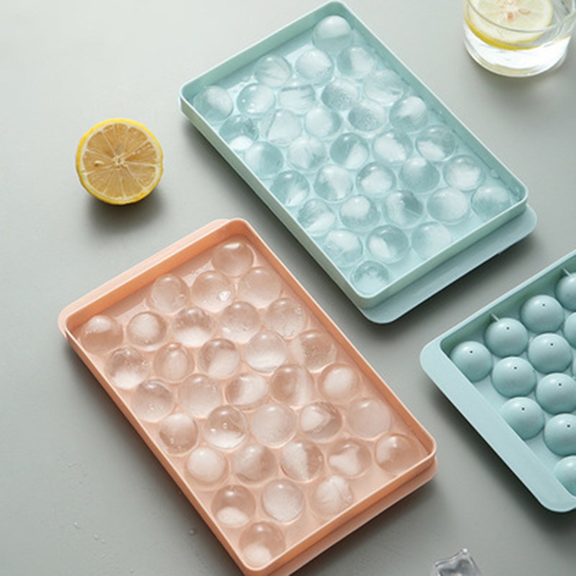 Mini Ice Cube Trays 2 Pack, Crushed Ice Tray For Freezer, Easy Release Small  Ice Cube Tray