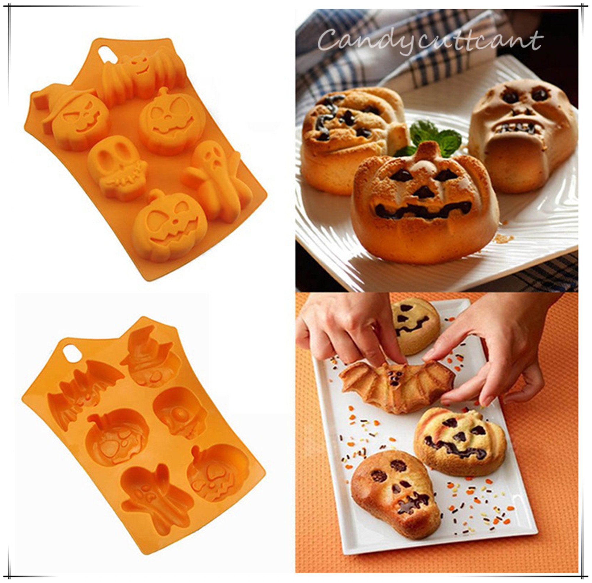 3D Pumpkin Silicone Cake Mold Jack-O-Lantern Spooky Halloween Party Cake  Decorating Top Mold Pan Holiday Bakeware Baking Tray - AliExpress