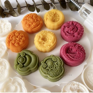 Dropship Wooden Moon Cake Mold DIY Rice Cake Baking Mold Wagashi Snow Skin Mooncake  Mold Rose 40g to Sell Online at a Lower Price