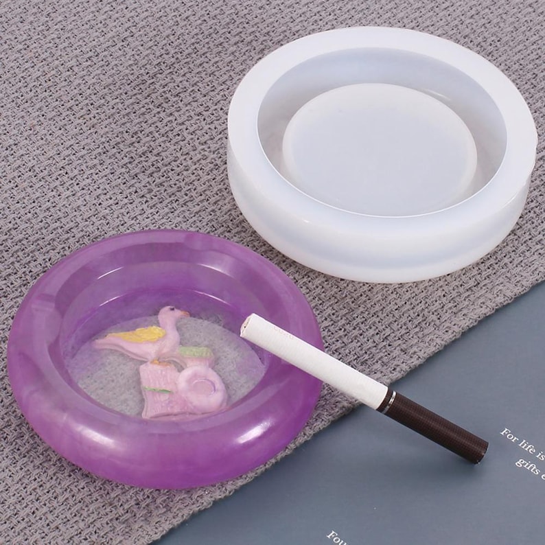 Ashtray Making DIY Ashtray Mold Silicone Epoxy Ashtray Mold Etsy