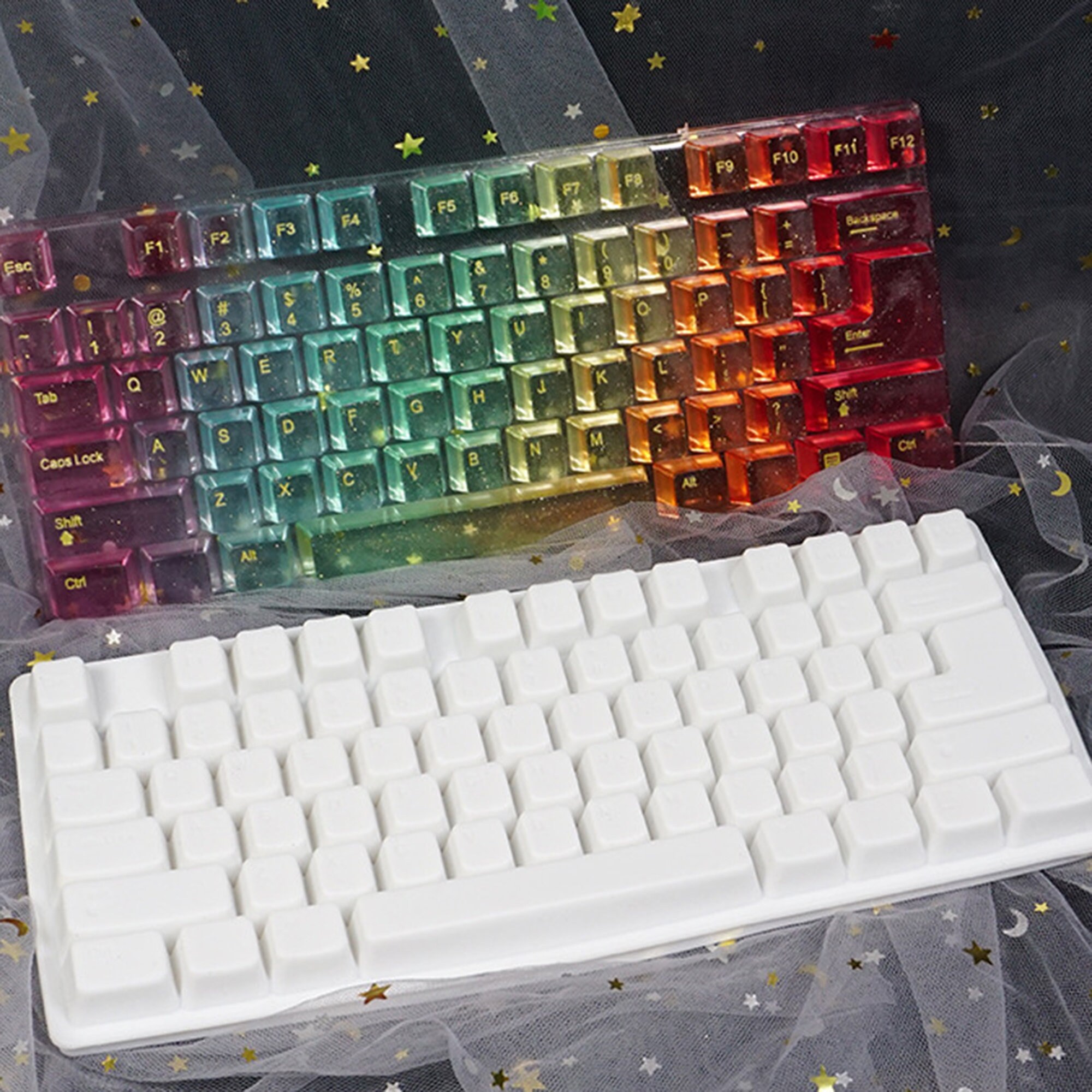 DIY Keyboard Mold Handmade Crystal Epoxy Keyboard Jewelry Etsy