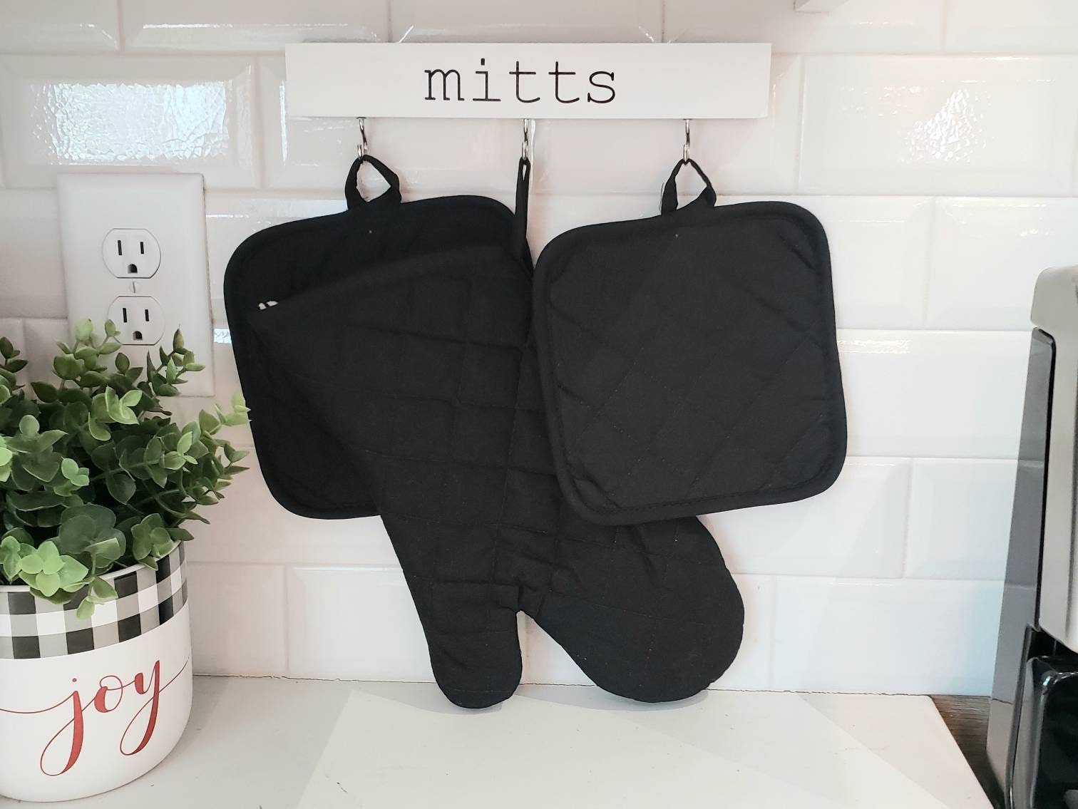 Oven Mitt Holder Pot Holder Hanger Kitchen Decor Mothers Etsy