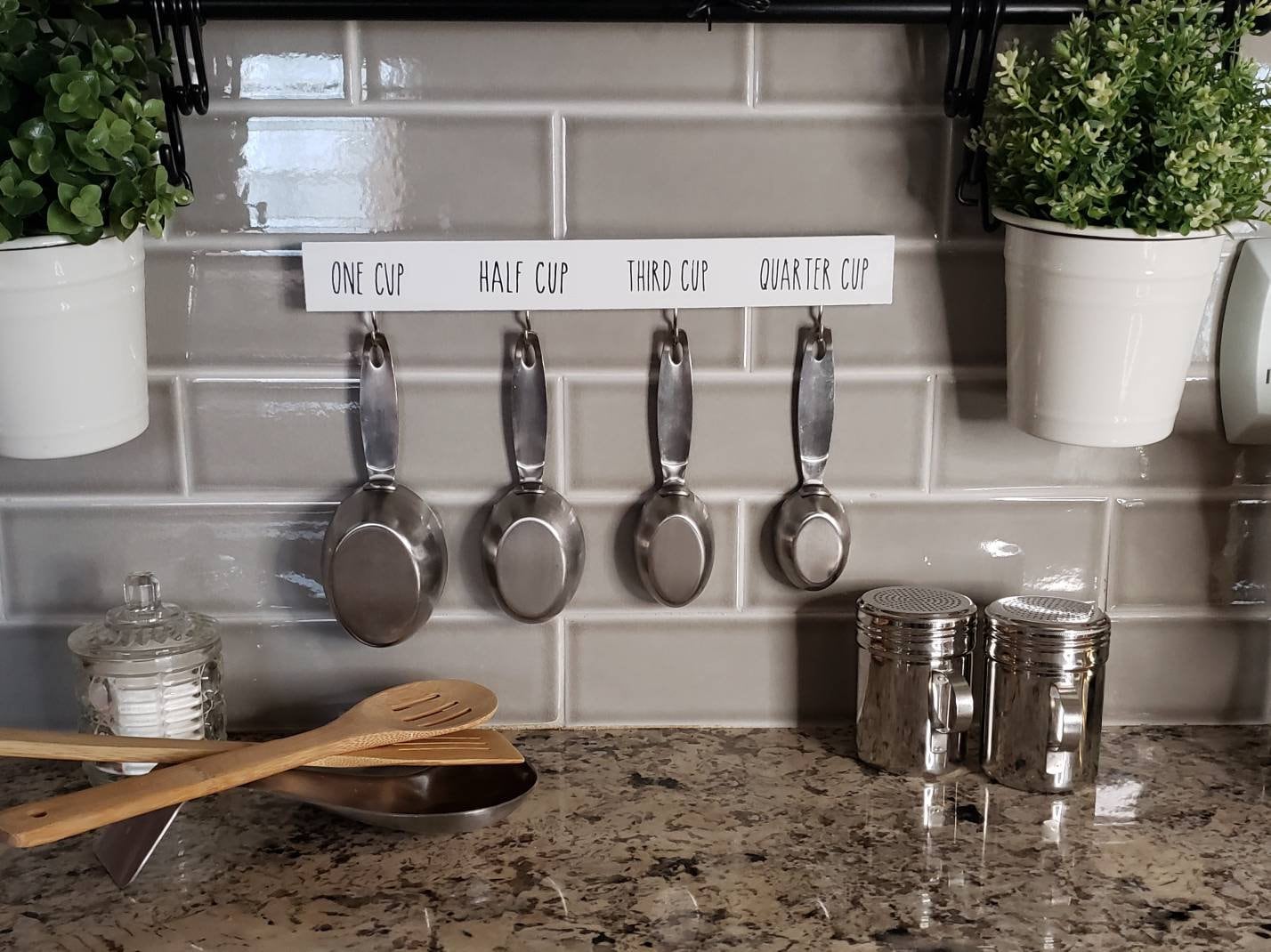 Measuring Cup & Spoon Holder Set Organizer Kitchen Storage Etsy