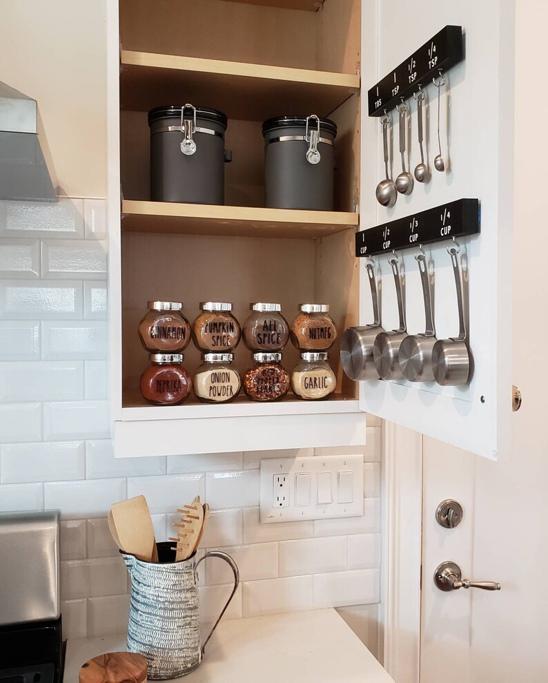 Measuring Cup and Spoon Organizer Set Utensil Holder Kitchen Etsy