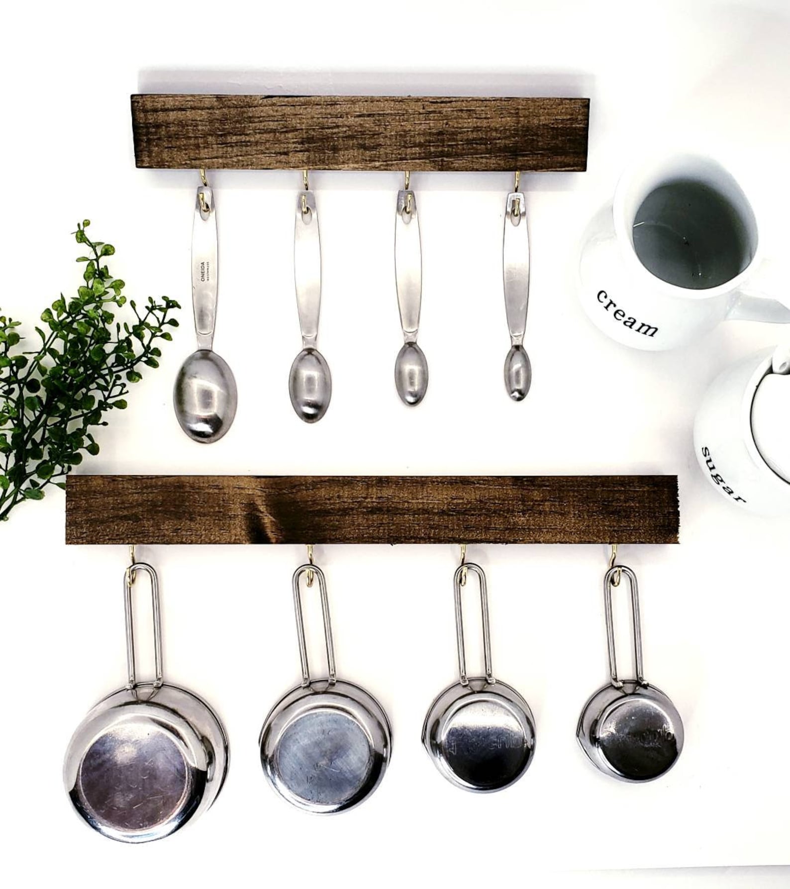 Measuring Cup and Spoon Holder Set Organizer Kitchen Etsy