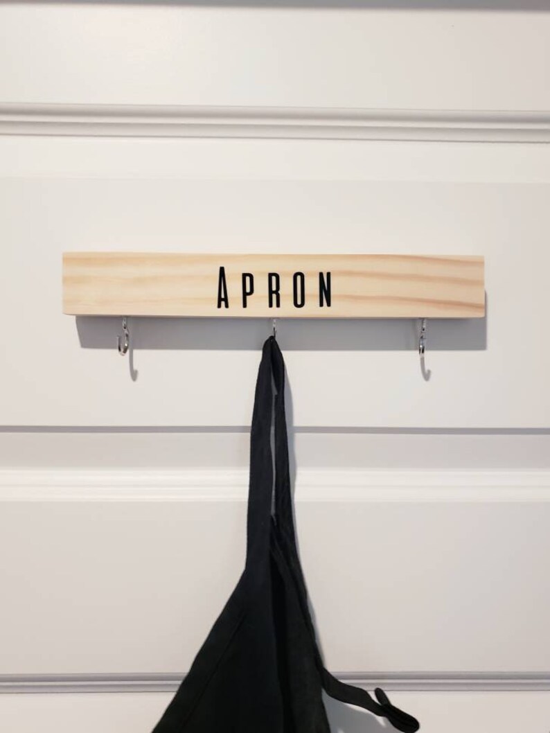 Apron Holder / Wood Apron Hanger/ Kitchen Wall Decor/ Mothers Day ...