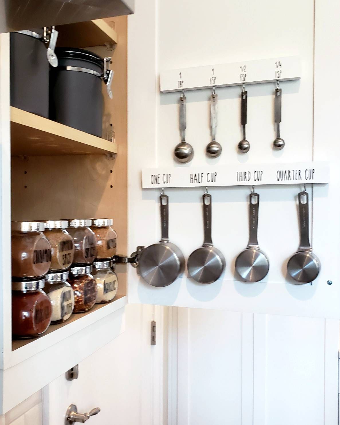 Measuring Cup & Spoon Holder Set Organizer Kitchen Storage Etsy