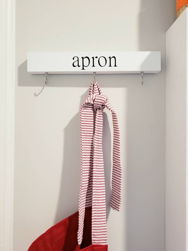 Apron Holder/apron Hanger/ Wood Decor/ Kitchen Decor/ Apron Storage ...