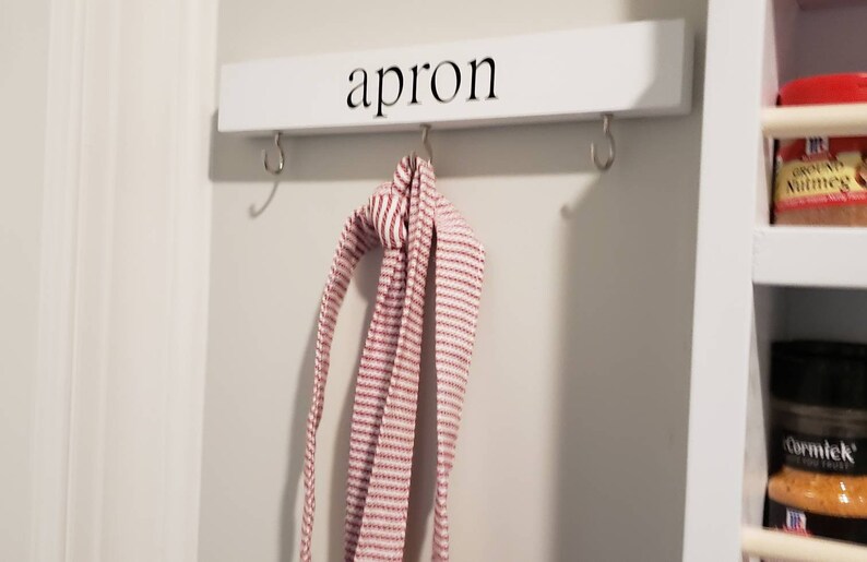 Apron Holder/apron Hanger/ Wood Decor/ Kitchen Decor/ Apron Storage ...