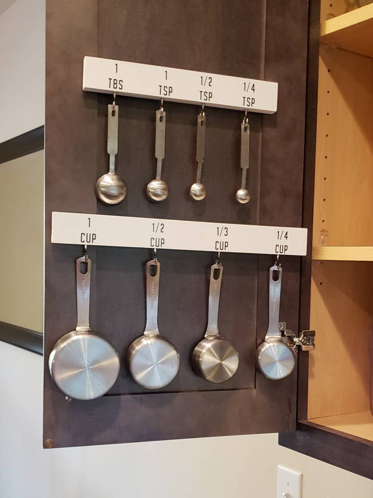 Measuring Cup and Spoon Holder Set Organizer Hanger Kitchen Etsy