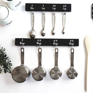 Measuring Cup and Spoon Holder Set Organizer Hanger Kitchen 