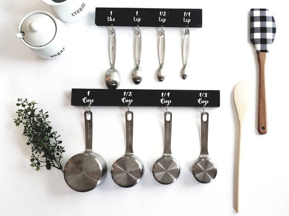 Soporte para utensilios de cocina para colgar en la pared con 10 ganchos en  S para colgar utensilios de cocina y utensilios de cocina, 16 pulgadas, 2