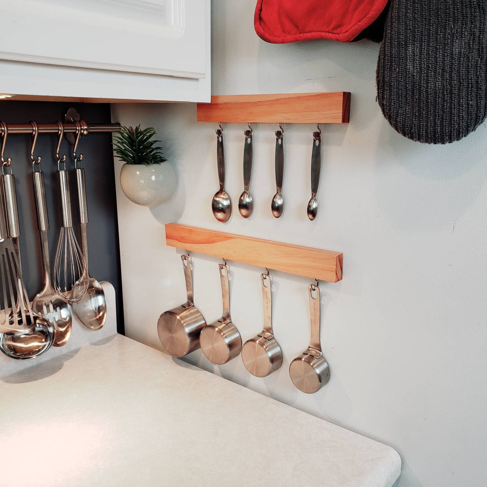 Measuring Cup and Spoon Holder Set Organizer Hanger Kitchen Etsy