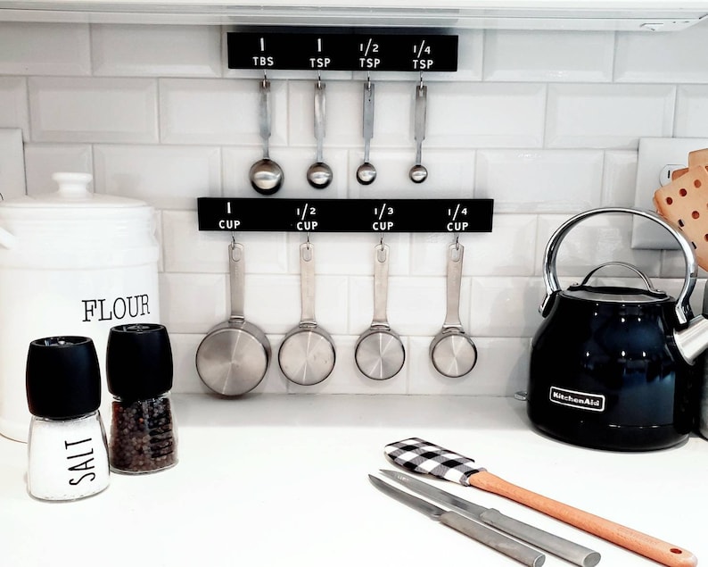 Measuring Cup and Spoon Organizer Set Utensil Holder Kitchen Etsy