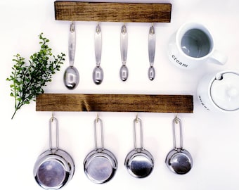 Measuring Cup and Spoon Holder Set, Organizer, Kitchen Storage, Hanger, Housewarming, Wedding Gift, Mothers day, Kitchen Gadget,  Utensils