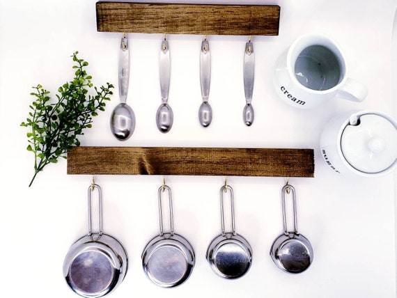 Measuring Cup & Spoon Holder Set Organizer Kitchen Storage 