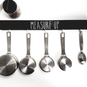 White Ceramic Dog Themed Kitchen Utensils: Measuring Cups and Spoons, Spoon Rest for Countertop - Cute Kitchen Accessories (Dog Measuring Spoons)
