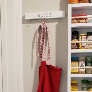 Apron Holder/apron Hanger/ Wood Decor/ Kitchen Decor/ Apron Storage ...