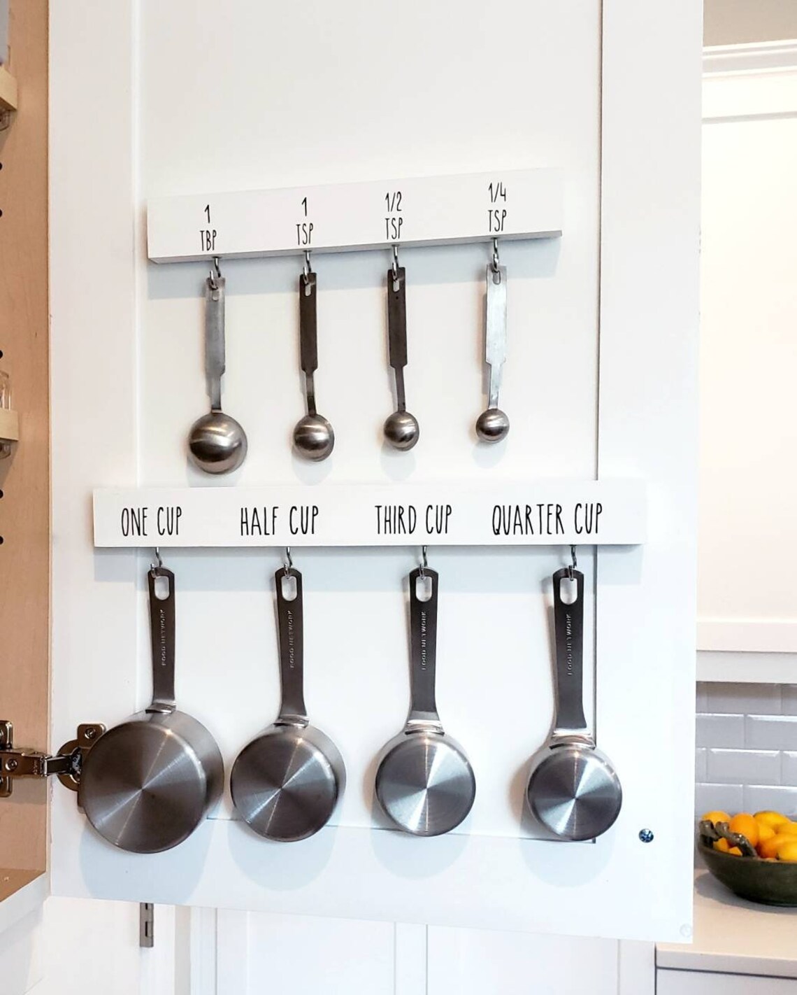 Measuring Cup & Spoon Holder Set Organizer Kitchen Storage Etsy