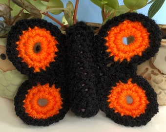 Crochet Pattern ~ Butterfly Chapstick Cozy ~ Crochet Chapstick Holder Cozy Keychain Backpack Accessory School Bag ~ PDF Crochet Pattern