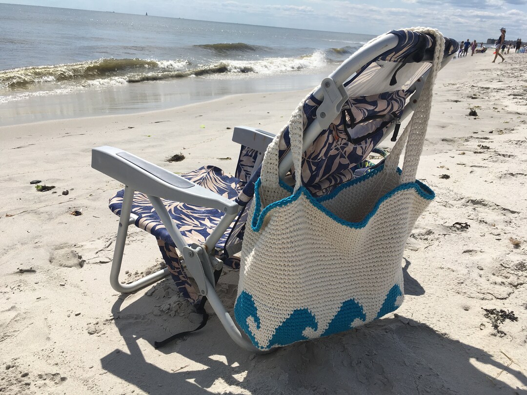 Crochet Pattern ~ Sassy Ocean Beach Bag ~ Crochet Beach Bag Tote Bag ...