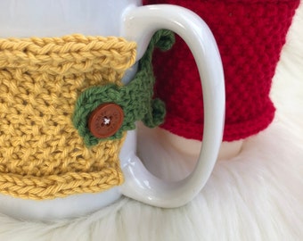 Patrón de punto ~ Puntada de semilla simple acogedora ~ Taza de café de punto Taza de viaje Taza de té Acogedor Regalo rápido Patrón fácil para principiantes ~ Patrón de punto PDF