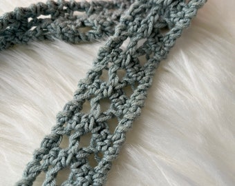 Crochet Pattern ~ V-stitch Lace Headband ~ Cotton Headband Summer Headband Crochet Headband Women ~ PDF Crochet Pattern