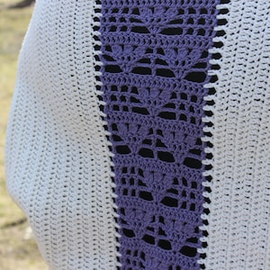 Crochet Pattern ~ Crocus Cocoon Shrug ~ Crochet Lace Short Sleeved Cardigan Spring Layering Piece Cocoon Shrug ~ PDF Crochet Pattern