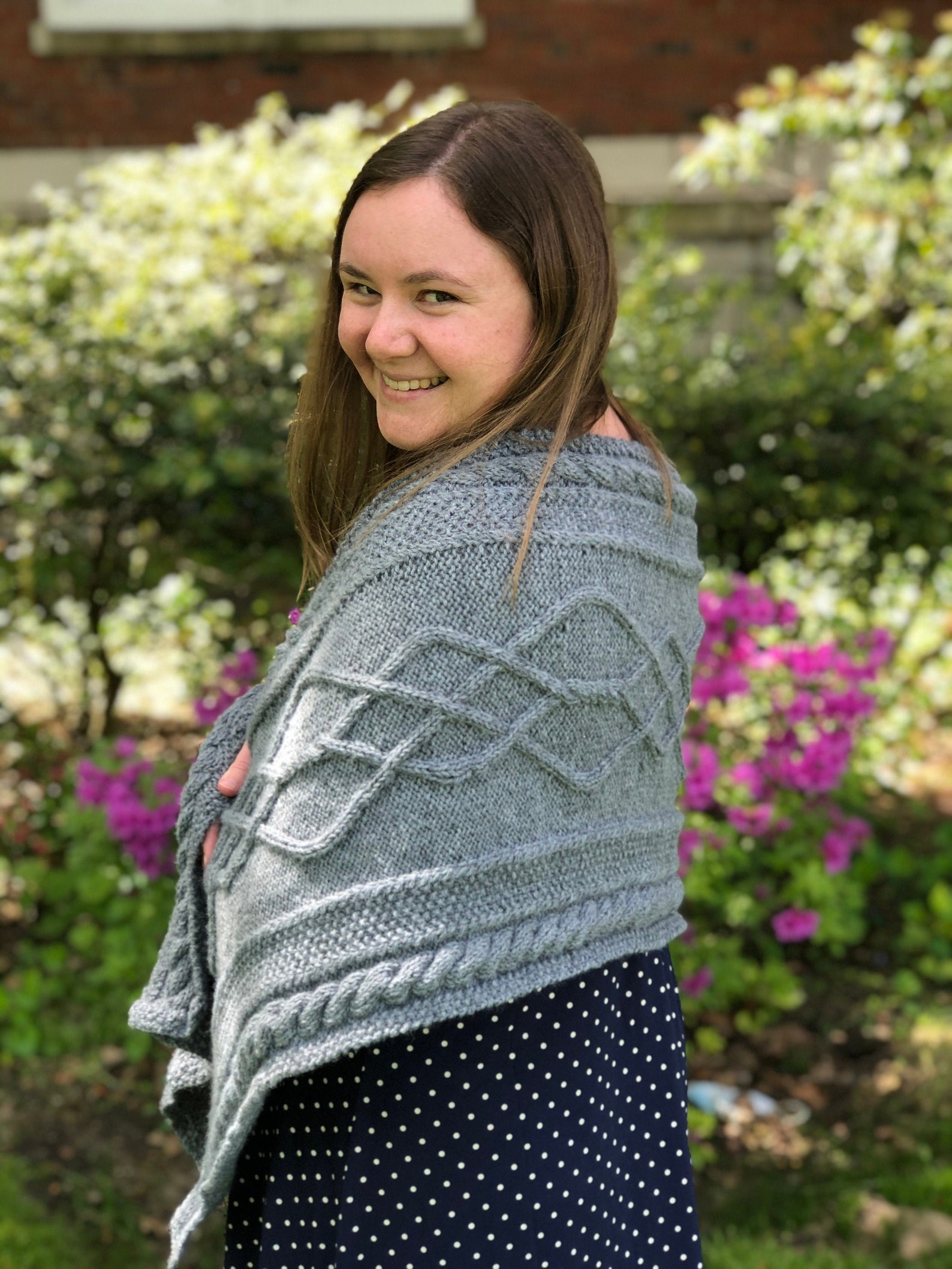 Knit Pattern Roots Wrap Cable Knit Wrap Shawl Aran Knitting Cozy Knit