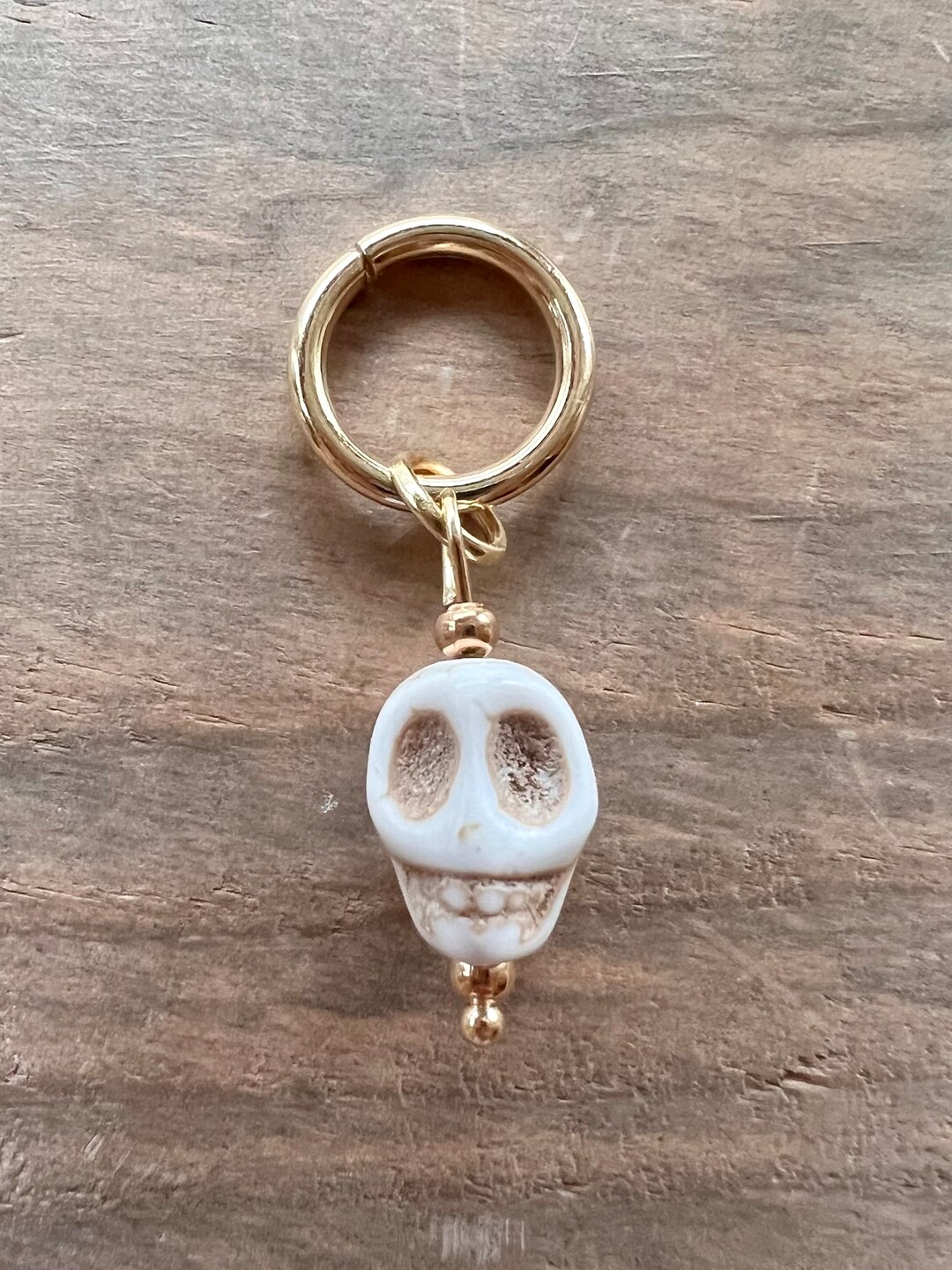 NEW Skull Stitch Marker White Stone Halloween Spooky Etsy