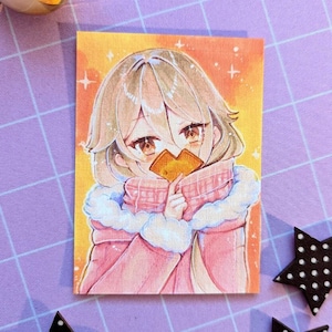 Carte Cacao Ginko Print | CARTE ACEO Imprimé Ginko