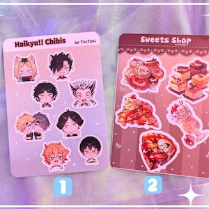 Verschiedene Niedliche Stickersheets - Kawaii