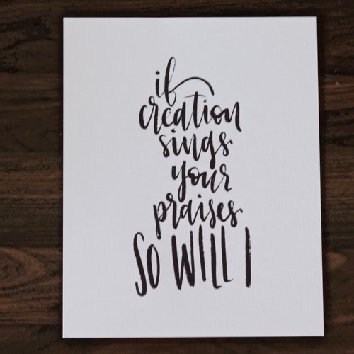 So Will I // Printable Lyric Art // Worship Lyrics | Etsy