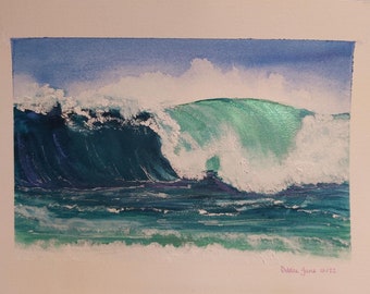 Surfs Up original watercolour painting