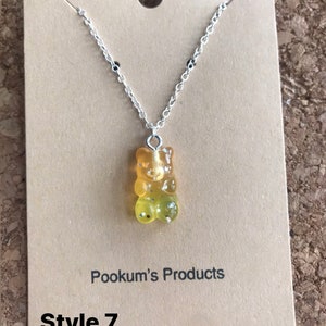 Gummy Bear Necklace, Handmade Necklace, Charm Necklace, Necklace, Jewelry, Handmade Jewelry, Gummy Bear