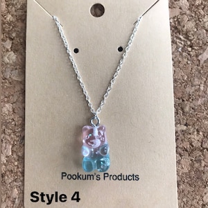 Gummy Bear Necklace, Handmade Necklace, Charm Necklace, Necklace, Jewelry, Handmade Jewelry, Gummy Bear