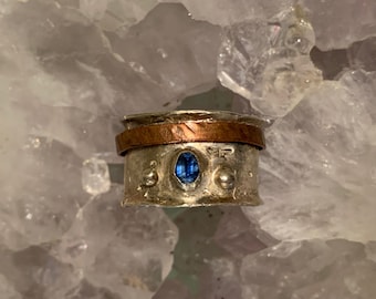 Iolite spinner ring