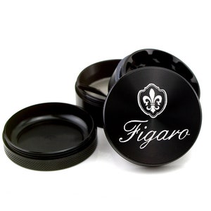 4-teilige Schwarze Mühle 2,5&quot; - Kräutermühle, Mondmühle, Girly Grinder, Tabakmühle