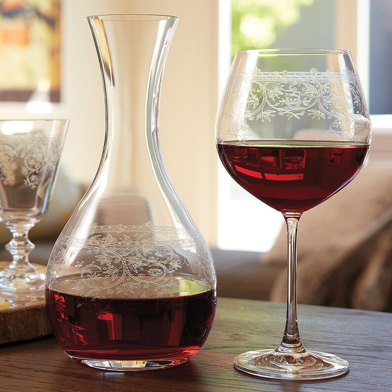 Crystal Decanter 40 Ounces 1.2 Liters Wedding Gift Etsy