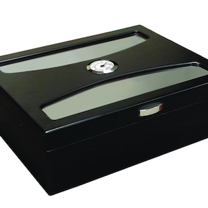 Cigar Humidor, UV Reflective Glass, 100 Cigars Holder Box Cigar Humidor Gift Set