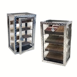Cigar Humidor, Cigar Box, Glass Humidor Metal Humidor Gift For Him