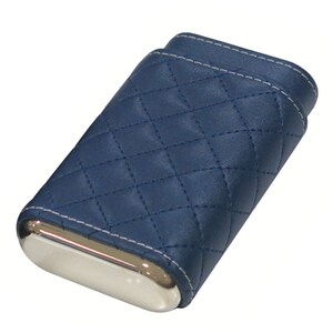 Cigar Holder, Cigar Case, Cigar Box Leather Cigar Holder Diamond Stitch Leather Cigar Holder Gift For Him image 3