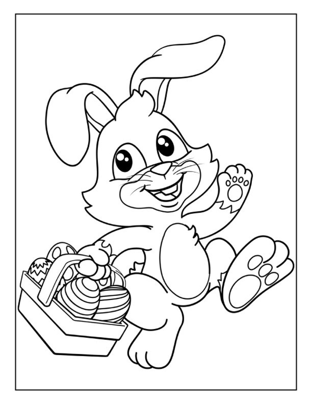 Easter Coloring Pages: 20 Printable Designs for Kids (PDF) - Etsy